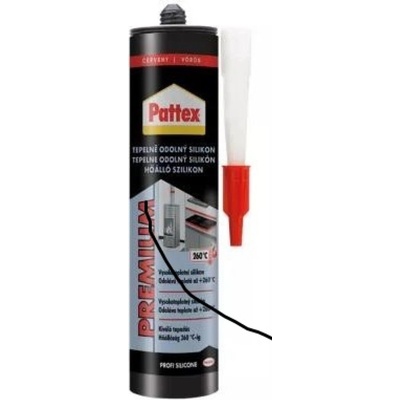 Pattex Tepelne odolný silikón 280 ml červená