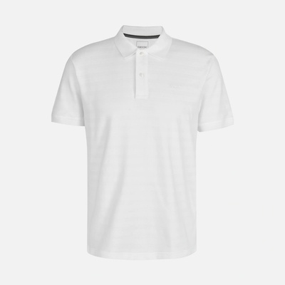 Geox Bílé pánské polotričko G012221 Bílá
