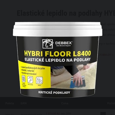Debbex HYBRI FLOOR L8400 lepidlo elastické na podlahy 5 kg
