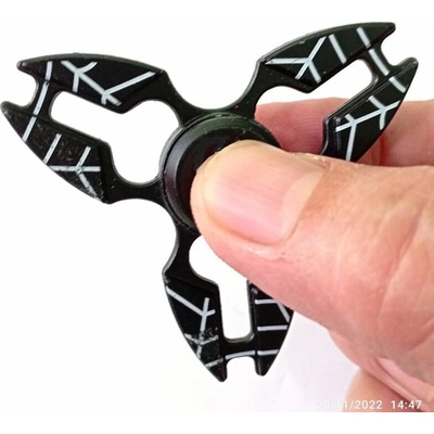 Fidget spinner kovový, Crab černý