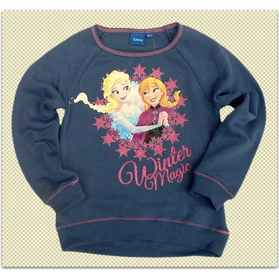 Dívčí MIKINA FROZEN Anna a Elsa FROZEN Ledové království 15013 modrá