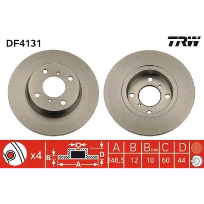 Brzdový kotúč (cena za 1ks) TRW DF4131