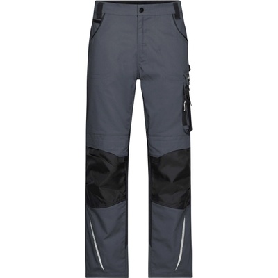 James & Nicholson JN1832 Pracovné nohavice black/carbon