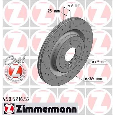 ZIMMERMANN Brzdový kotúč 450521652