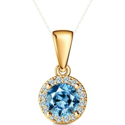 Savicki Prívesok This is Love žlté zlato modrý laboratórny diamant laboratórne diamanty TIL Z01 BR 050 LABBLUE Z