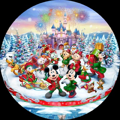 Jedlý papír MICKEY A MINNIE – Vánoční zámek ● Určení: Obrázek na dort – Hledejceny.cz