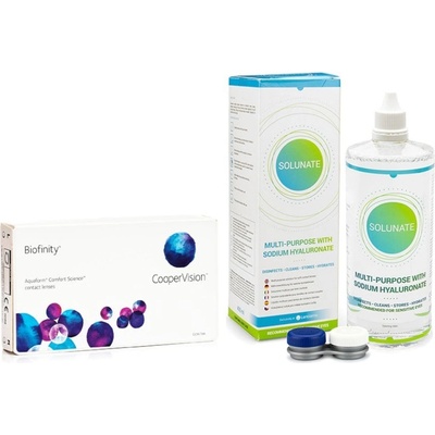 Cooper Vision Biofinity 3 čočky + Solunate Multi-Purpose 400 ml s pouzdrem – Hledejceny.cz
