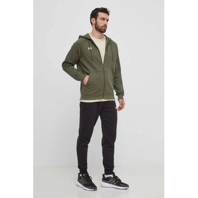 Under Armour mikina s kapucňou UA Rival Fleece FZ Hoodie-GRN 1379767-390