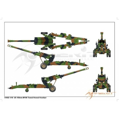 MeritUS 155mm M198 Towed Howed Howitzer 1:16