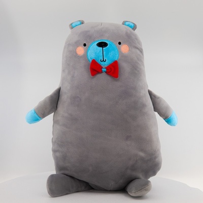 InnoGIO plyšový vankúšik veľký Bear šedá