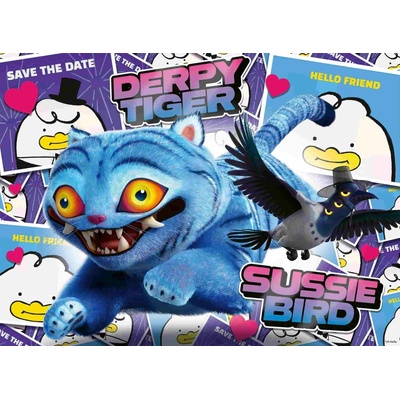 RAVENSBURGER K-pop Potrhlý tiger a vtáčik Sussie XXL 100 dielov