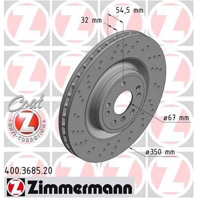 ZIMMERMANN Brzdový kotúč 400368520