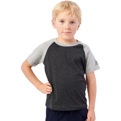 Kappa LOGO CAFY triko JR tmavě šedá