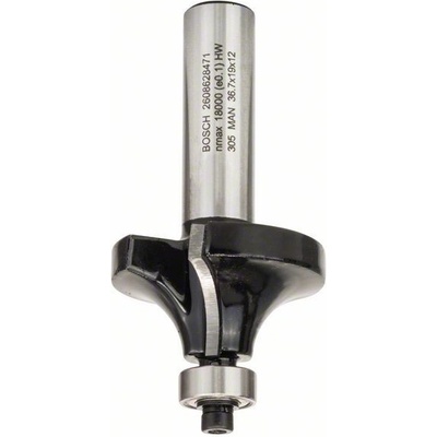 BOSCH Zaoblovací frézy 12 mm, R1 12 mm, L 19 mm, G 70 mm
