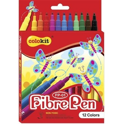 Colokit FibrePen 12 rôznych farieb FP-01