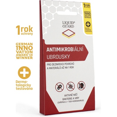 LIQUID GUARD Antimikrobiálne utierky na povrchy 1 ks
