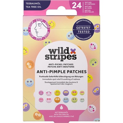 WILD STRIPES Anti-Pimple Patches Smile Prevent náplasti na pupienky 24 ks