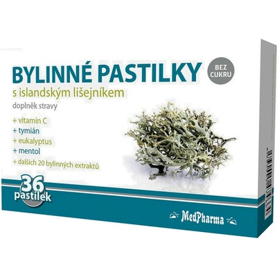 MedPharma Bylinné pastilky s islandským lišejníkem 36 pastilek