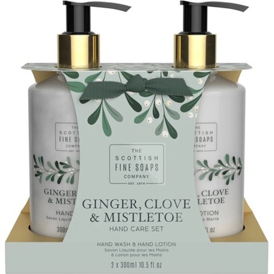 Scottish Fine Soaps Ginger, Clove & Mistletoe tekuté mýdlo na ruce 300 ml + mléko na ruce 300 ml – Hledejceny.cz