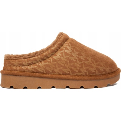 Michael Kors detské papuče s gumičkami hnedé