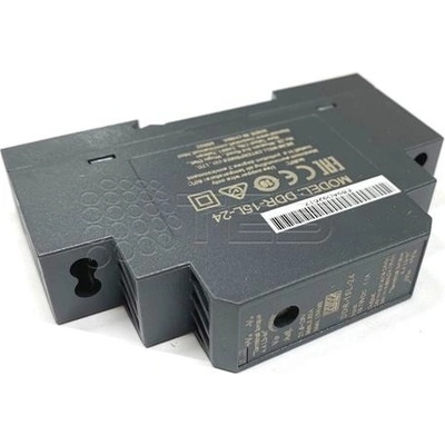 MeanWell DDR-15G-24, DC/DC zdroj na DIN, menič, 24V, 0.63A, 15W, DIN