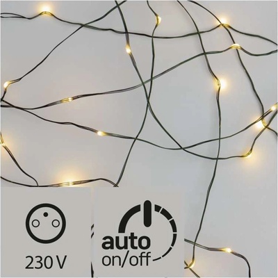 Emos ZY1915T 40 LED vánoční řetěz zelený nano 4m IP44 teplá bílá