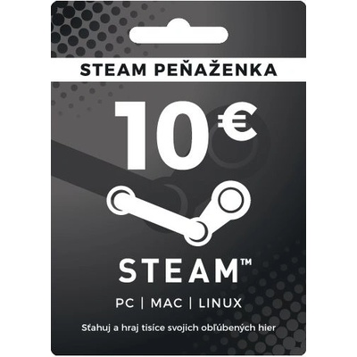 Valve Steam predplatená karta 10 €