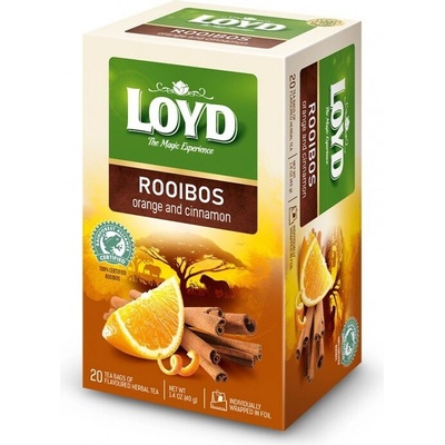 Loyd expresný ovocný čaj pravý rooibos pomaranč a škorica 20 ks