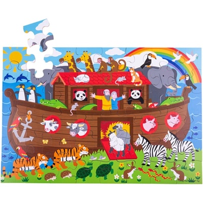 Bigjigs Toys Podlahové Noemova archa 48 dílků