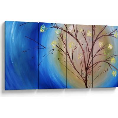 Obraz - Strom zakrývající slunce, Čtyřdílný 160x80 cm