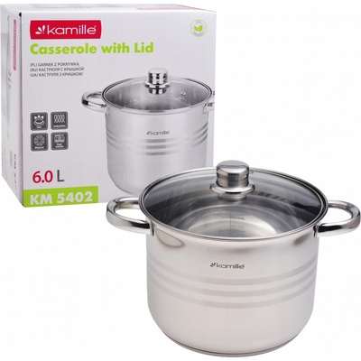 Kamille Hrnec hrnec 6,0 l nerezová ocel 24 cm s poklicí