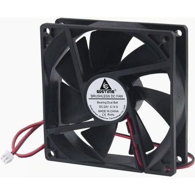 GDSTIME Ventilátor 92x92x25mm, 24V DC, XH2.54, guľôčkové ložisko