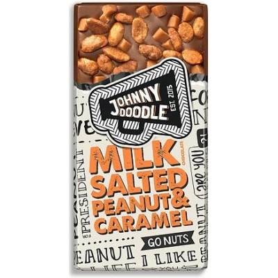 Johnny Doodle mléčná čokoláda s příchutí slaných arašídů a karamelu 150 g