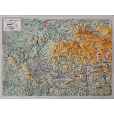 Jizerské hory - plastická mapa 27x20 cm