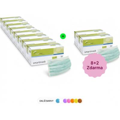 smartdent smartmask Ústenky Zelená 50 ks 8+2