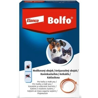 Bolfo obojok pre mačky a malých psov obvod 38 cm 1 ks