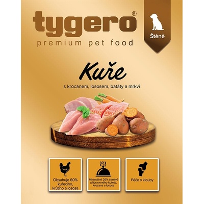 TYGERO 50 stěně střední plemeno kuřecí s krůtím a lososem 2 kg