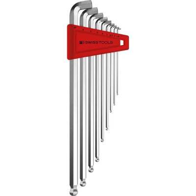 PB Swiss Tools Zástrčné klíče imbus 1,5 ÷ 10 mm dlouhé s kul.hlavou Sada 9 dílů PB 2212.LH-10
