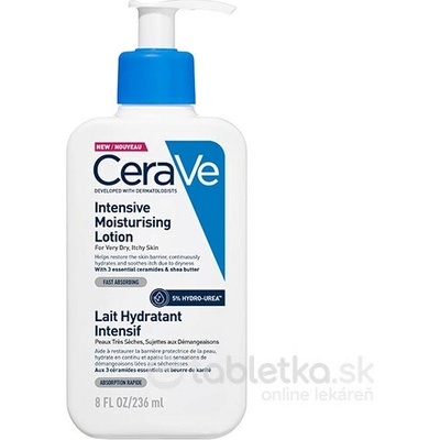 CeraVe intenzívne hydratačné mlieko pre veľmi suchú, svrbiacu pokožku 236ml