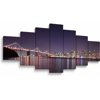 Obraz pohledu na San Francisco, California, sedmidílný 210x100 cm