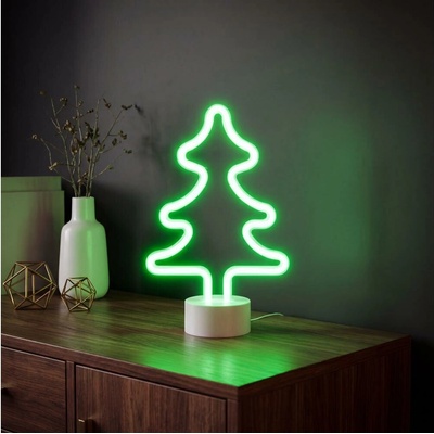 Phenom LED Neonová stolní dekorace LED/2W/3xAA USB strom 43996D