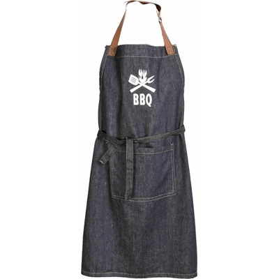 FORBYT Zástera kuchynská s vreckom Jeans BBQ 70 x 80 cm šedomodrá