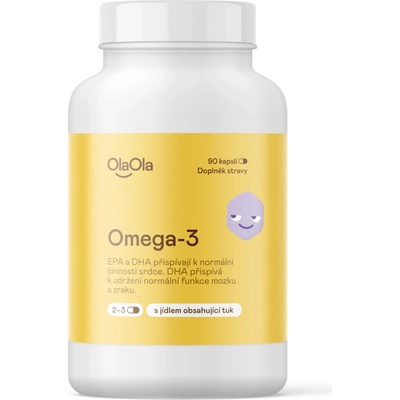 OlaOla Omega 3 podporující srdce, mozek a zrak 90 kapslí