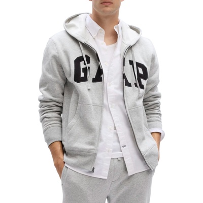 Gap Logo Fleece zip šedá