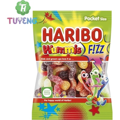 Haribo Wummis F!IZZ želé kyselí červíci v cukru s ovocnými příchutěmi 100 g
