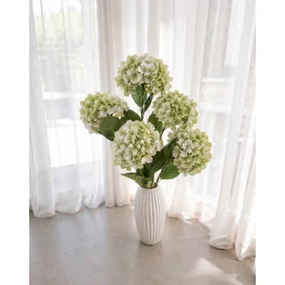 Umelá hortenzia svetlozelená 79 cm