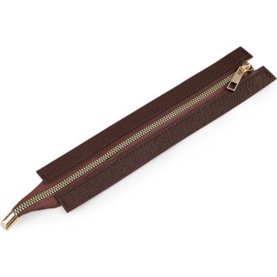 Prima-obchod Zip na kabelky, tašky, pouzdra 5,5x25 cm, barva 2 hnědá