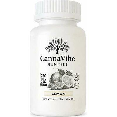 CannaVibe CBD Gummies Lemon 30x25 mg