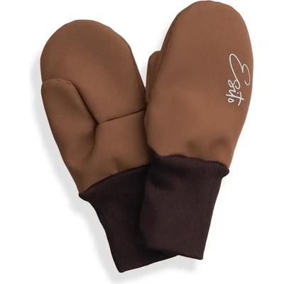 Esito Zimní palcové rukavice softshell s beránkem Brown