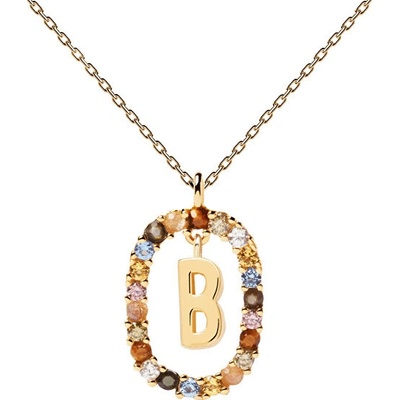 PDPAOLA Krásny pozlátený náhrdelník písmeno "B" letters CO01-261-U